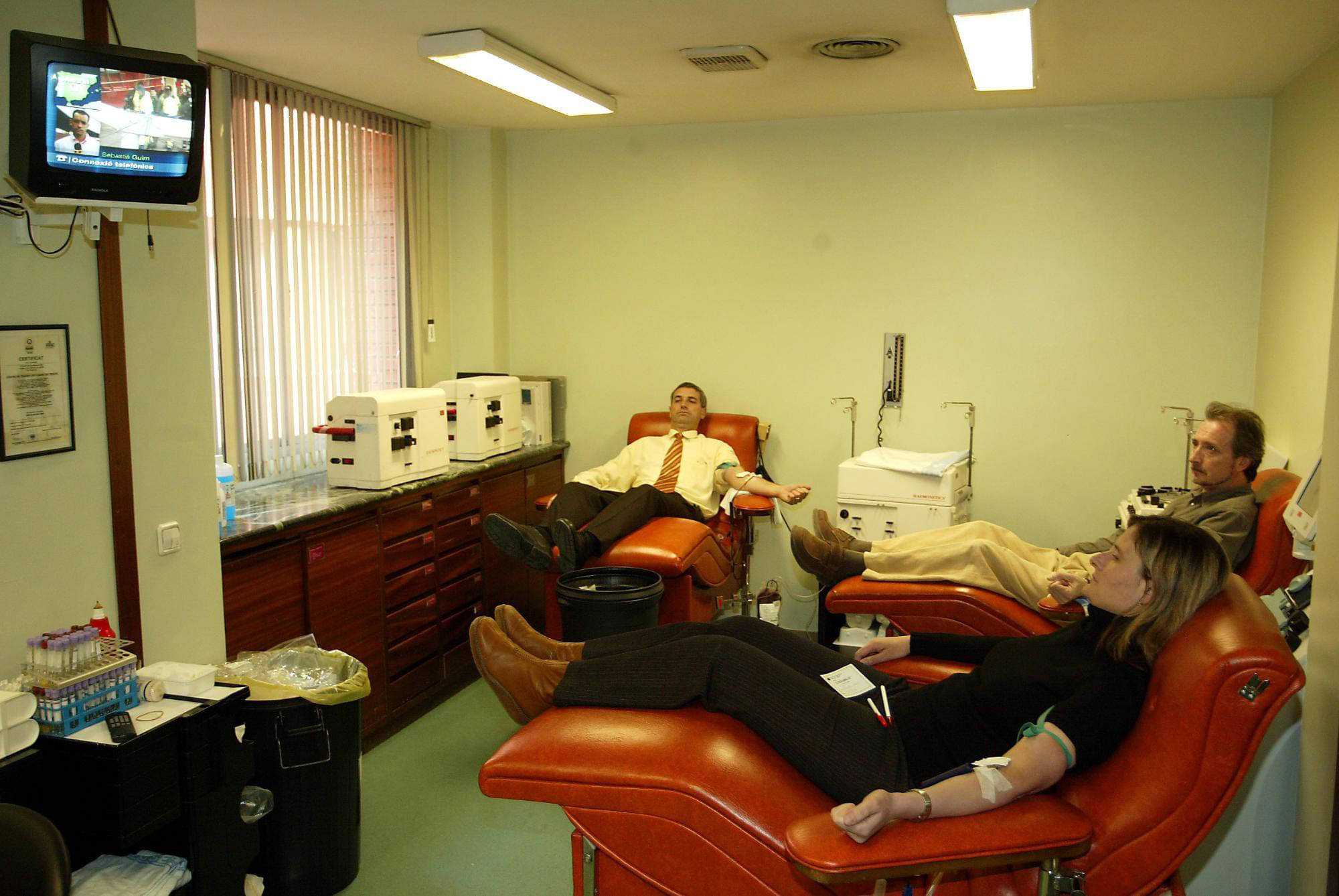 Pacients fent-se una extracció de sang