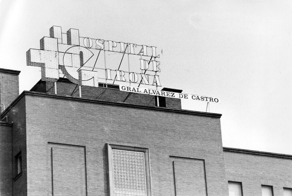 Rètol inicial de l'hospital