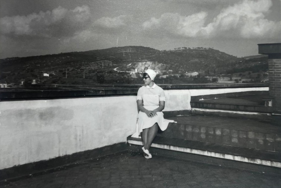 Infermera Marta Sitjas al Trueta, anys 60