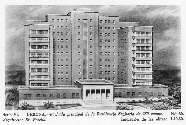 Postal d'inauguraci&oacute; de l'hospital