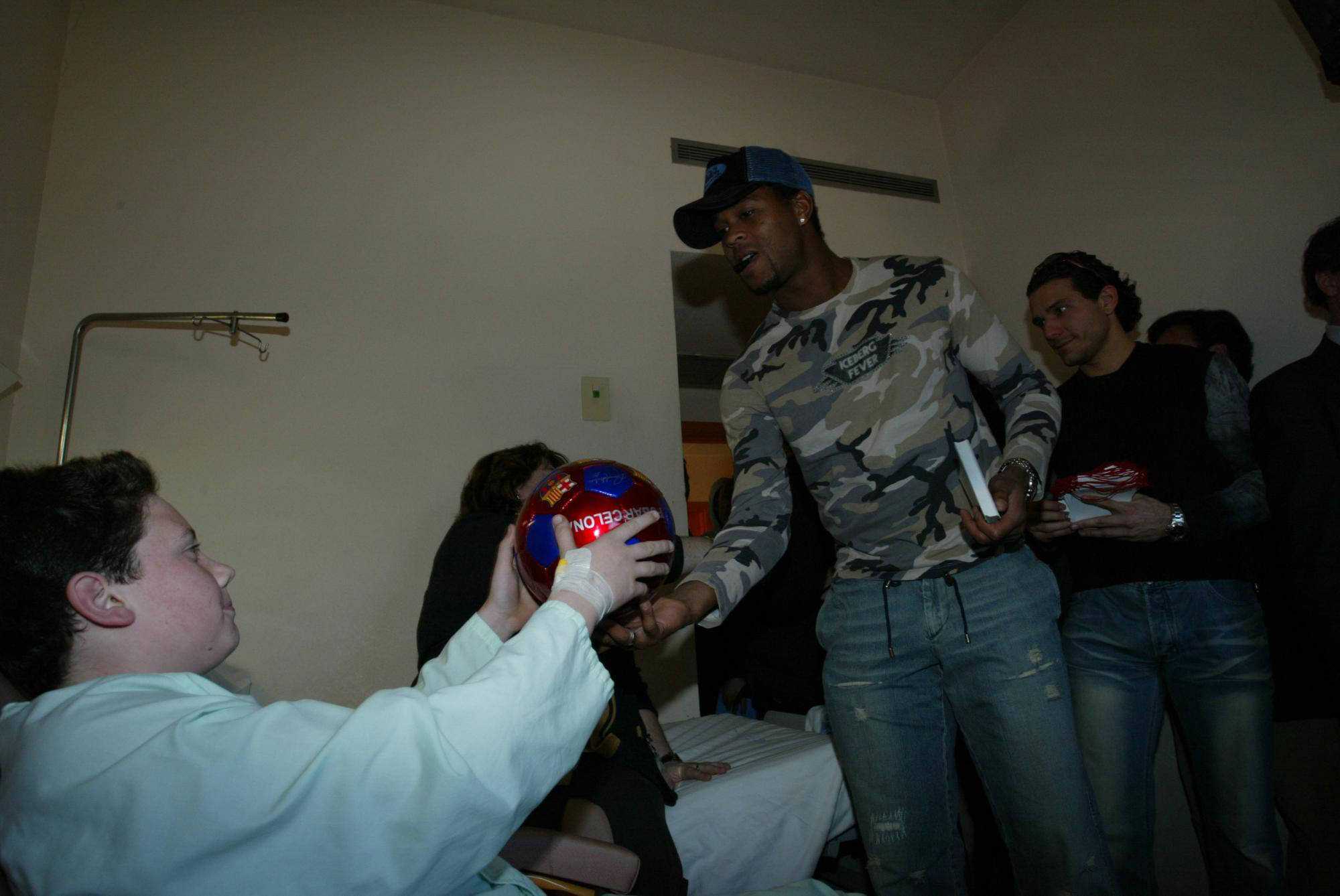 Visita dels jugadors del Barça